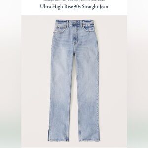 Abercrombie ultra high rise 90s straight jean